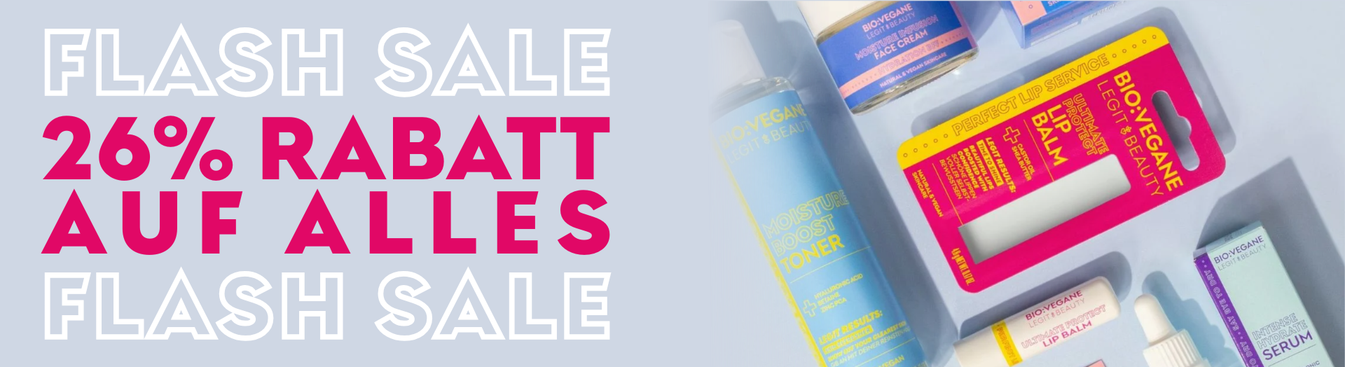 Großformatiger Flash Sale Banner für die Startseite