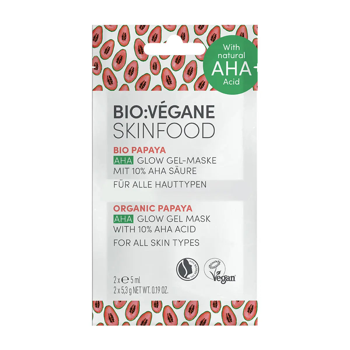 Bio Papaya AHA Glow Gel-Maske - BIO:VÉGANE SKINFOOD