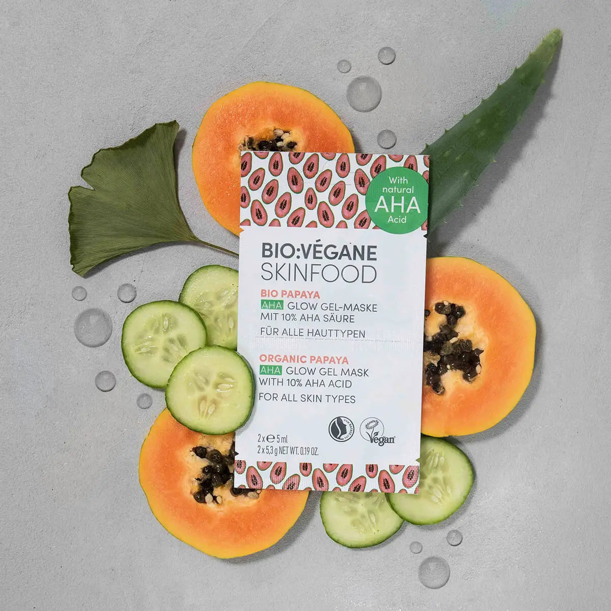 Bio Papaya AHA Glow Gel-Maske - BIO:VÉGANE SKINFOOD